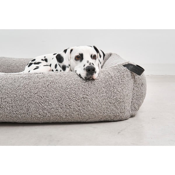 Pat  gri pentru câini din material bouclé 55x70 cm Senso Pebble S – MiaCara-image-1