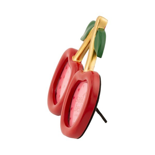 Ramă foto roșie cu picior de susținere din polirășină 17,5x15,5 cm Cherry – Sass & Belle-image-1