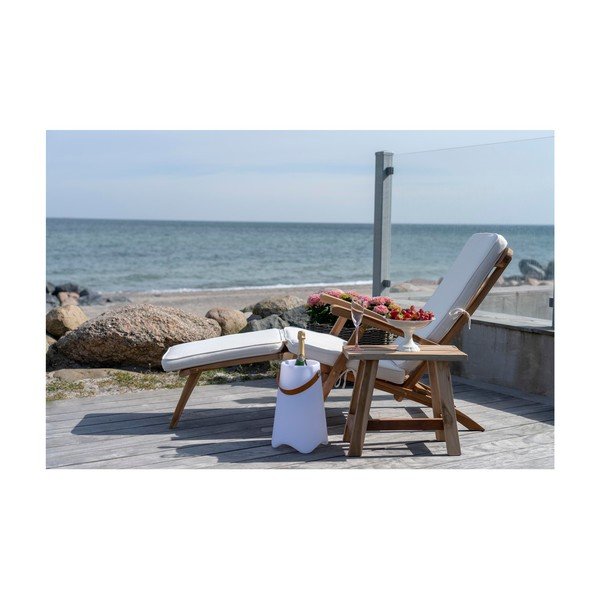 Pernă din bumbac pentru șezlong de grădină House Nordic Arrecife, alb-image-1