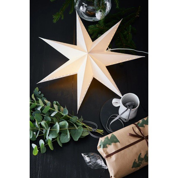 Decorațiune luminoasă de Crăciun albă suspendată cu alimentare la priză ø 60 cm Lively – Markslöjd-image-1