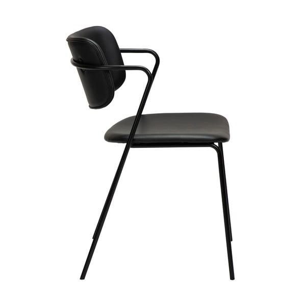 Scaun cu husă din piele artificială DAN-FORM Denmark Zed, negru-image-1