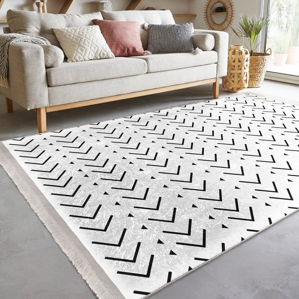 Covor alb 160x230 cm – Mila Home-image-2