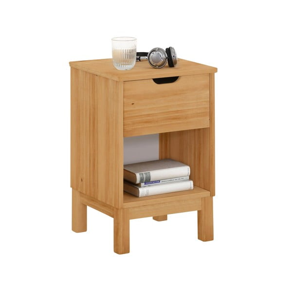 Noptieră în culoare naturală din lemn de pin Post – Støraa-image-2