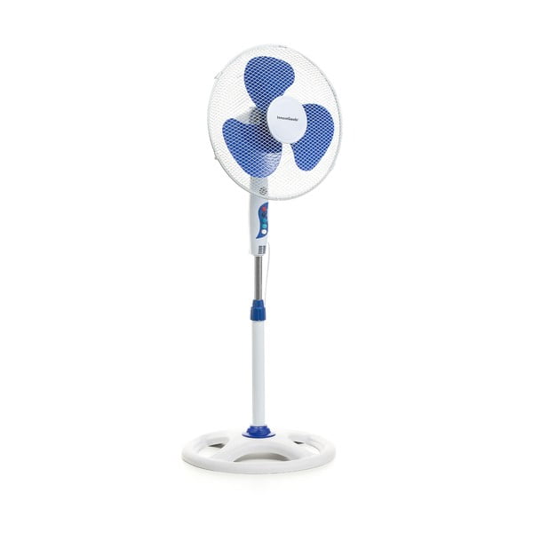 Ventilator cu stativ InnovaGoods, ø 40 cm, alb-albastru