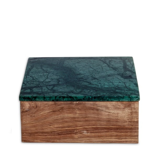 Cutie depozitare cu capac din marmură NORDSTJERNE, 20,5 x 20,5 cm