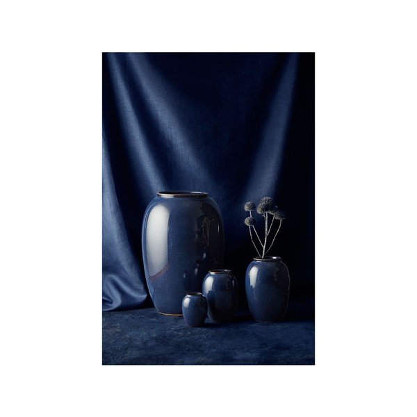 Vază din gresie ceramică Bitz, înălțime 50 cm, albastru-image-1