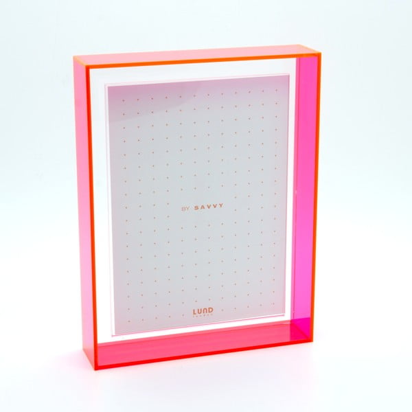 Ramă foto, margine roz Lund London Flash Blocco, 16,6 x 21,6 cm
