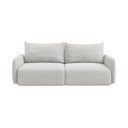 Canapea gri deschis extensibilă/cu spațiu de depozitare cu tapițerie din catifea 238 cm Kalena – Makamii