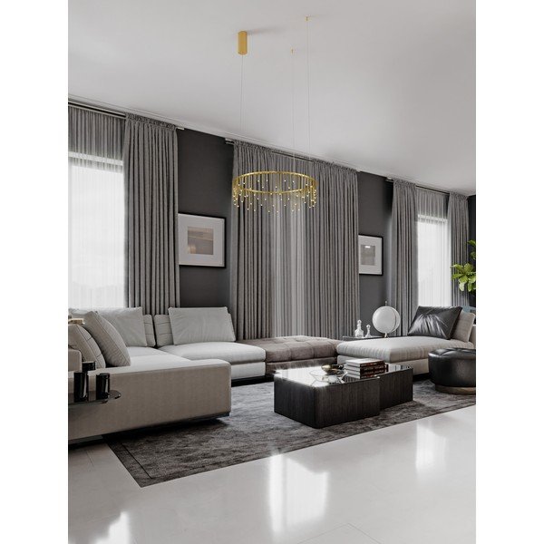 Lustră aurie LED cu intensitate reglabilă din aluminiu ø 65 cm Stellar – Nova Luce-image-1