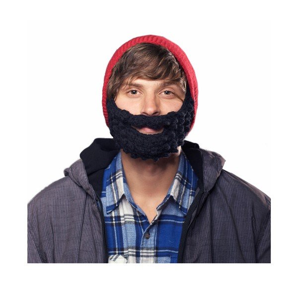 Căciulă cu barbă, Beardo Attached, roșu-negru-image-1