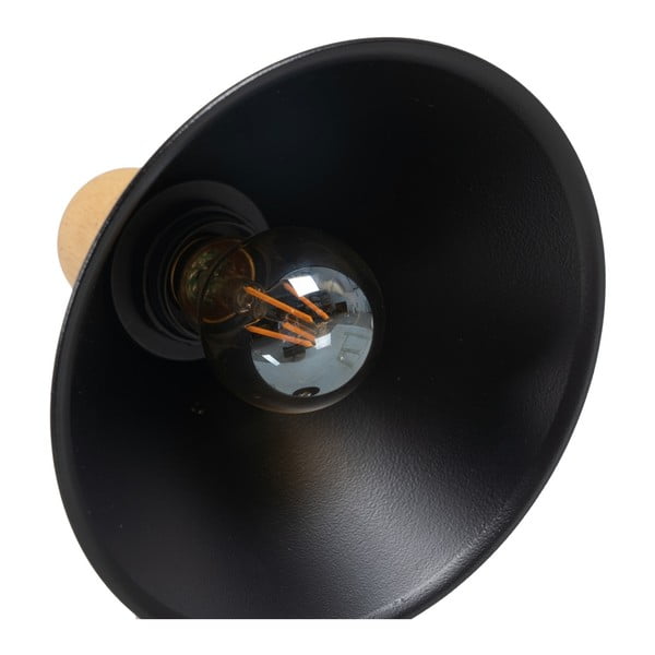 Veioză neagră/în culoare naturală cu abajur din metal (înălțime 55 cm) – Ixia-image-2