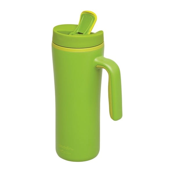 Cană de voiaj din plastic Aladdin eCycle Flip-Seal™, 350 ml, verde