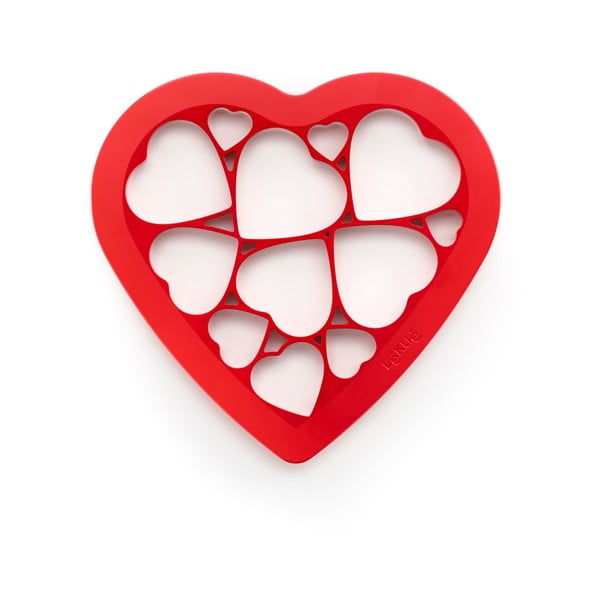 Formă de fursecuri Lékué Hearts, roșu