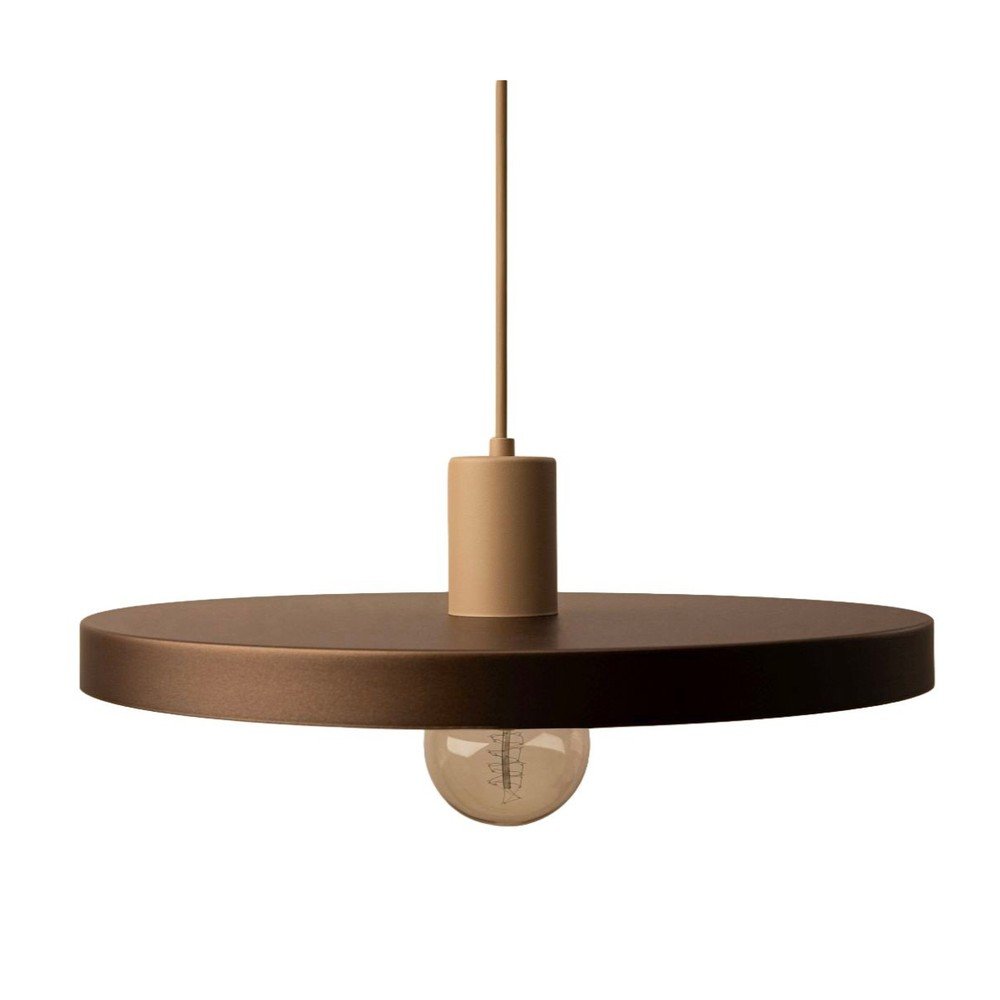 Lustră maro deschis din metal ø 40 cm Ori – Micadoni