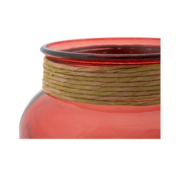 Vază din sticlă reciclată Mauro Ferretti Rope Florero, roz-image-3