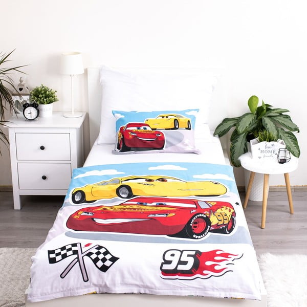 Lenjerie de pat pentru copii din bumbac pentru pătuț 100x135 cm Cars – Jerry Fabrics-image-2