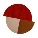 Covor cărămiziu țesut manual, rotund, din lână ø 150 cm Mia Segment – Flair Rugs