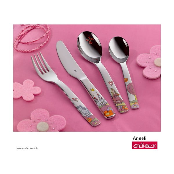 Set 4 tacâmuri din oțel inoxidabil pentru copii WMF Anneli-image-2