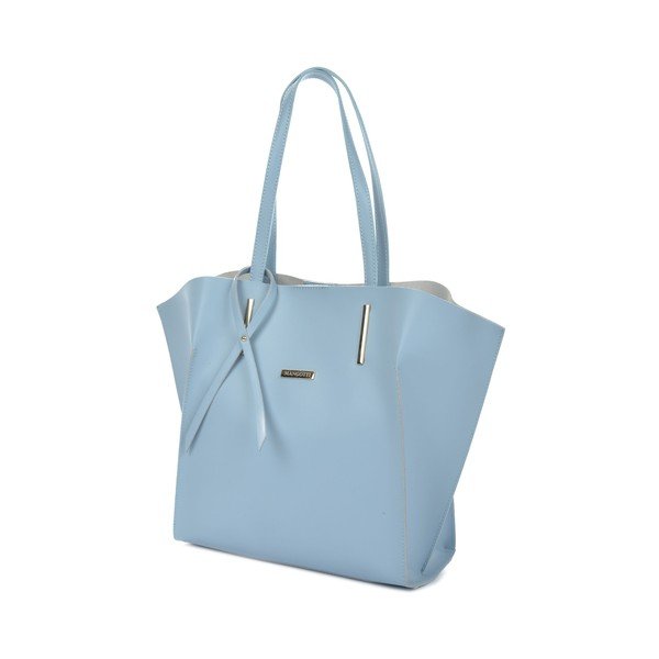 Geantă din piele Mangotti Bags Caritta, albastru deschis-image-1