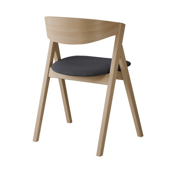 Scaun de dining gri închis/în culoare naturală din lemn de stejar City – Hammel Furniture-image-4