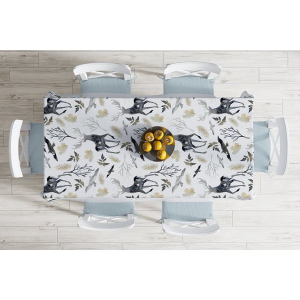 Față de masă din amestec de bumbac cu model de Crăciun Minimalist Cushion Covers Winter Forest, 140 x 180 cm-image-1