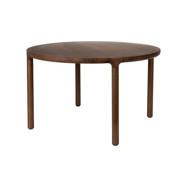 Masă de dining rotundă cu aspect de lemn de nuc ø 128 cm Storm – Zuiver