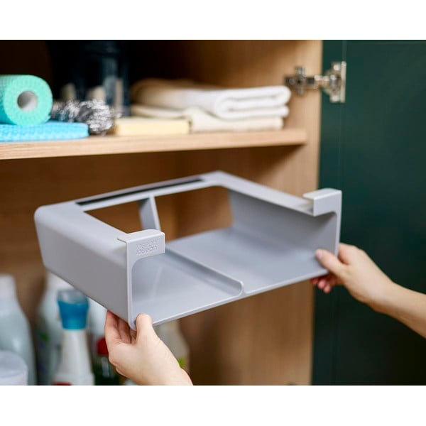 Dispenser pentru prosoape de bucătărie din hârtie și folie de aluminiu gri de agățat din plastic CupboardStore – Joseph Joseph-image-3
