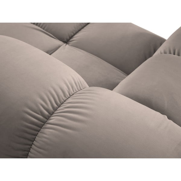 Colțar modular maro deschis cu tapițerie din catifea (cu colț variabil) Bellis – Micadoni -image-1