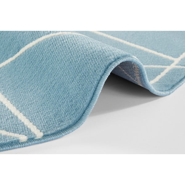 Covor Ragami Velvet, ø 140 cm, albastru-image-2