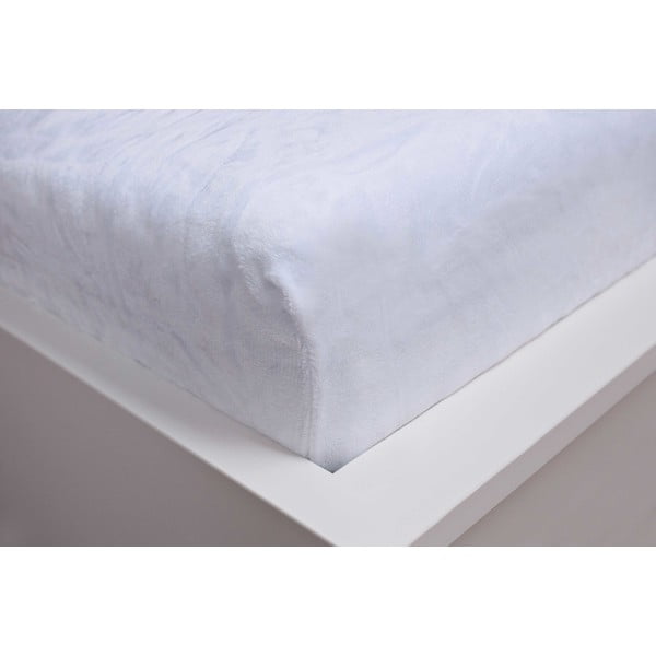 Cearceaf alb din micropluș cu elastic 180x200 cm – Jerry Fabrics