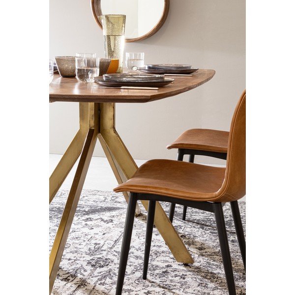 Scaun de dining maro din imitație de piele Kyra – Bizzotto-image-3
