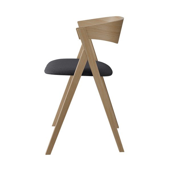 Scaun de dining gri închis/în culoare naturală din lemn de stejar City – Hammel Furniture-image-3