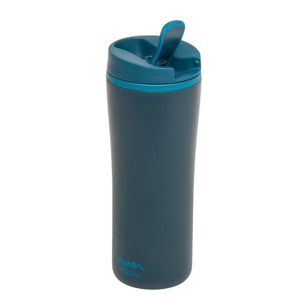 Sticlă de voiaj din plastic Aladdin eCycle Flip-Seal™, 350 ml, gri petrol
