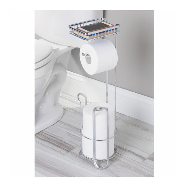 Suport hârtie igienică InterDesign York Lyra, înălțime 61 cm-image-2
