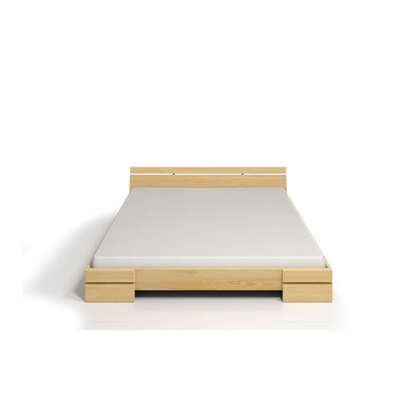 Pat dublu din lemn de pin SKANDICA Sparta, 140 x 200 cm-image-1