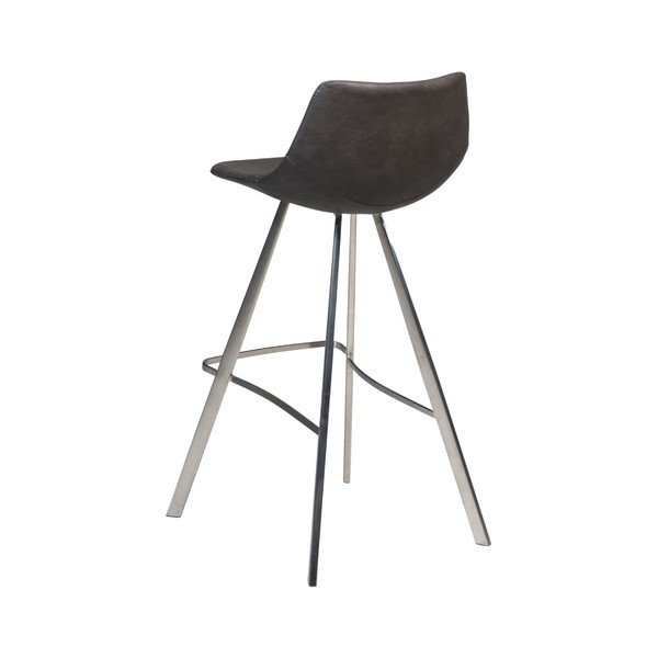 Scaun de bar cu picioare metalice DAN–FORM Pitch, gri-image-3