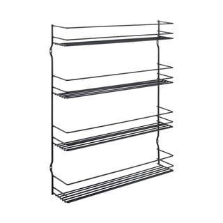 Organizator pentru mirodenii, de montat pe perete, din oțel inoxidabil – Metaltex