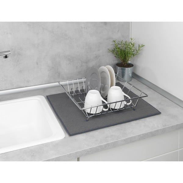 Suport absorbant uscare veselă Wenko Miko, gri-image-4