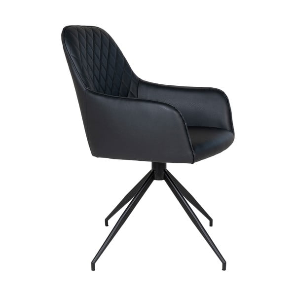 Scaun de sufragerie negru tapițat Harbo – House Nordic-image-3