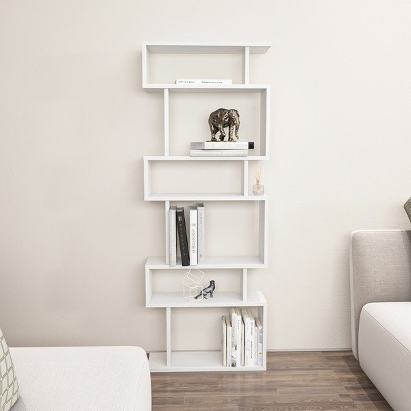 Bibliotecă albă 60x160 cm Bates – Kalune Design-image-3