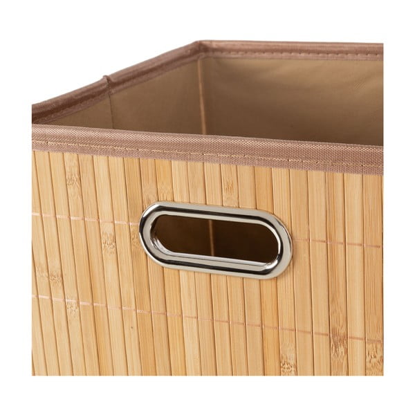 Cutie de depozitare în culoare naturală din bambus 31x31x31 cm – Compactor-image-1