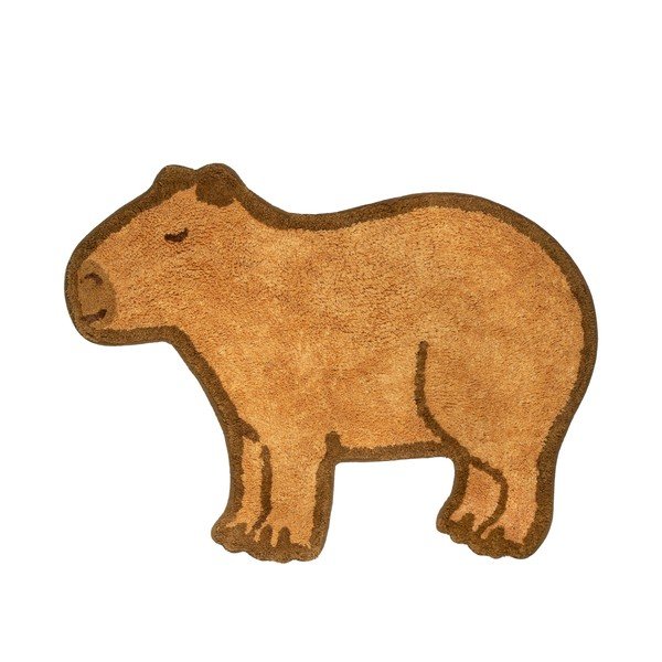 Covor pentru copii maro din bumbac 52x68 cm Capybara – Sass & Belle