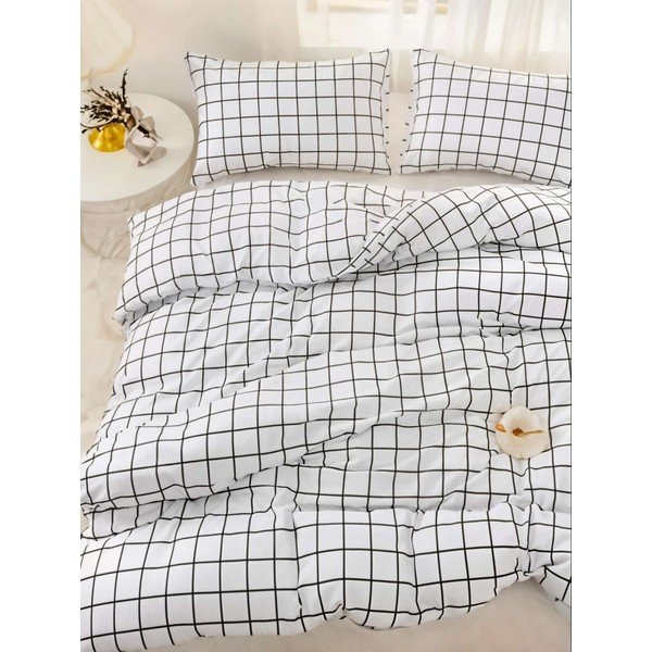 Lenjerie de pat neagră pentru pat de o persoană 200x140 cm Pled  – Mijolnir