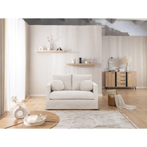 Canapea crem 140 cm Paphos – Ropez-image-1