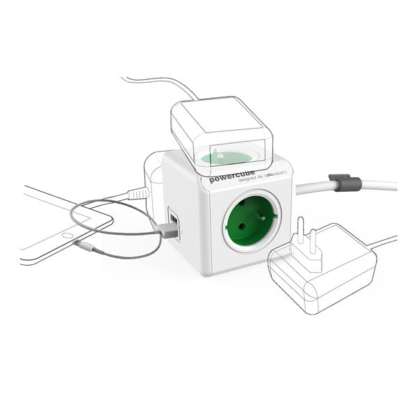 Priză 13 cm PowerCube Extended USB – Cubenest-image-2