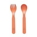 Tacâmuri pentru copii portocaliu din plastic 2 buc. Pullo – OYOY Mini