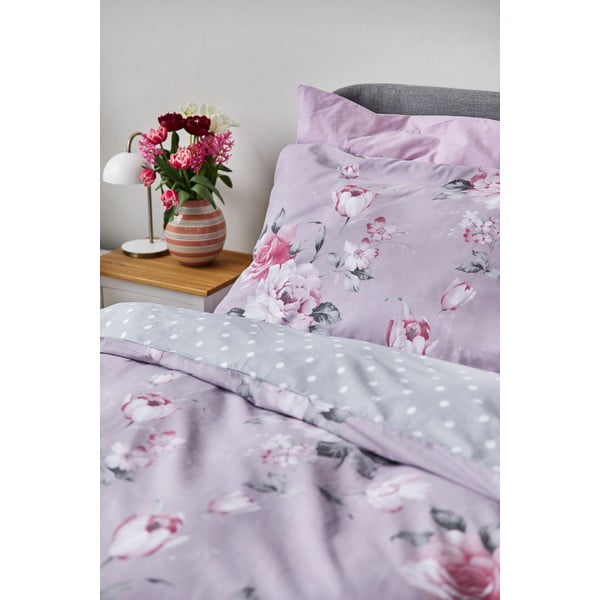 Lenjerie de pat din bumbac pentru pat dublu Bonami Selection Belle, 200 x 220 cm, roz-image-4