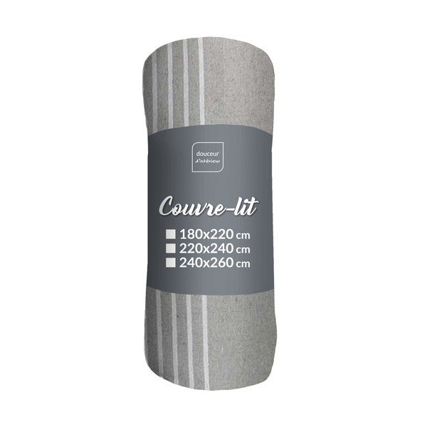 Cuvertură gri 240x260 cm Adele – douceur d'intérieur