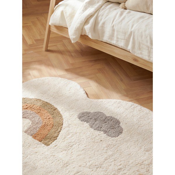 Covor pentru copii crem lavabil/țesut manual din bumbac 140x200 cm Snuggle Willy – Hanse Home-image-3