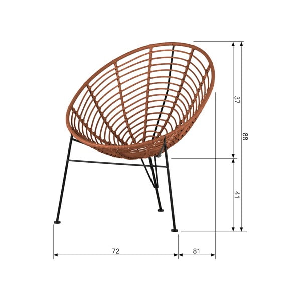 Fotoliu WOOOD Jane, roșu-image-4